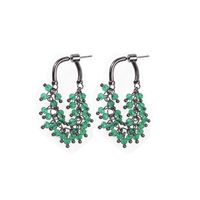 Wholesale Jewelry Exaggerated Classic Style Grape Alloy Beaded Drop Earrings main image 6