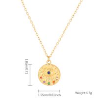 Elegant Simple Style Eye Stainless Steel Plating Inlay Zircon Gold Plated Pendant Necklace main image 6