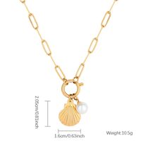 Elegant Simple Style Eye Stainless Steel Plating Inlay Zircon Gold Plated Pendant Necklace main image 7