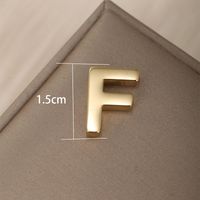 1 Piece 304 Stainless Steel 18K Gold Plated Letter sku image 6