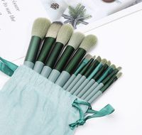 Lady Artificial Fiber Plastic Handgrip Makeup Brushes 1 Set sku image 2