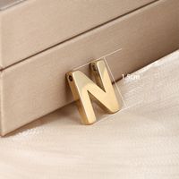 1 Piece 304 Stainless Steel 18K Gold Plated Letter sku image 14