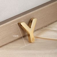 1 Piece 304 Stainless Steel 18K Gold Plated Letter sku image 25
