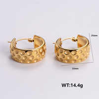 1 Pair Vintage Style Irregular Solid Color Plating 304 Stainless Steel 18K Gold Plated Ear Studs sku image 5