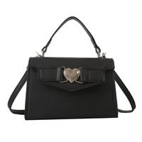 Women's Pu Leather Heart Shape Solid Color Streetwear Square Lock Clasp Handbag sku image 5
