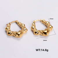 1 Pair Vintage Style Solid Color Bow Knot Plating 304 Stainless Steel 18K Gold Plated Ear Studs sku image 8