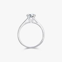 Ig Style Elegant Round Sterling Silver Gra Plating Inlay Moissanite Rhodium Plated Rings main image 6