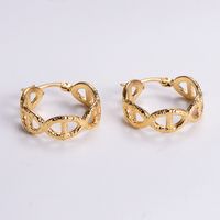 1 Pair Simple Style Solid Color Plating 304 Stainless Steel 18K Gold Plated Earrings sku image 4
