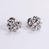 1 Pair Simple Style Solid Color Plating 304 Stainless Steel 18K Gold Plated Earrings sku image 1