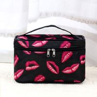 Vintage Style Round Dots Polyester Sewing Thread Square Makeup Bags sku image 6