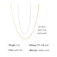 Fashion Solid Color Titanium Steel Pearl Plating Necklace 1 Piece main image 6