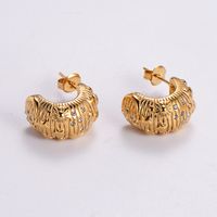 1 Pair Simple Style Color Block Plating Inlay 304 Stainless Steel Rhinestones Pearl 18K Gold Plated Ear Studs sku image 5