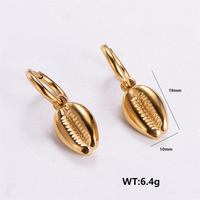 1 Pair Retro Streetwear Geometric Heart Shape Plating 304 Stainless Steel Drop Earrings sku image 2