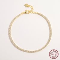 Ig Style Elegant Solid Color Sterling Silver Plating Inlay Zircon 14k Gold Plated White Gold Plated Bracelets main image 4