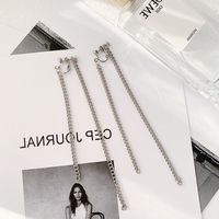1 Pair Streetwear Cool Style Geometric Alloy White Gold Plated Drop Earrings sku image 2
