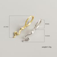 Yhe0229 Yihua European And American Entry Lux S925 Sterling Silver Ins Golden Snake-shaped Earclip Earrings Versatile Earrings main image 5