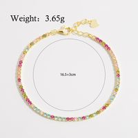 Ig Style Elegant Solid Color Sterling Silver Plating Inlay Zircon 14k Gold Plated White Gold Plated Bracelets sku image 4