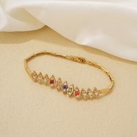 Ig Style Simple Style Devil's Eye Copper Plating Inlay Zircon Gold Plated Bracelets main image 4