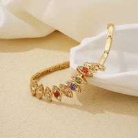 Ig Style Simple Style Devil's Eye Copper Plating Inlay Zircon Gold Plated Bracelets main image 5