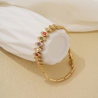 Ig Style Simple Style Devil's Eye Copper Plating Inlay Zircon Gold Plated Bracelets main image 3