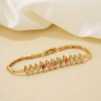 Ig Style Simple Style Devil's Eye Copper Plating Inlay Zircon Gold Plated Bracelets main image 1