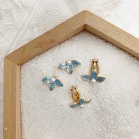 1 Pair Elegant Lady Flower Alloy Gold Plated Ear Studs main image 6