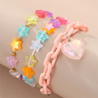 Wholesale Sweet Lovely Resin Love Heart-shaped Bracelet For Women sku image 2