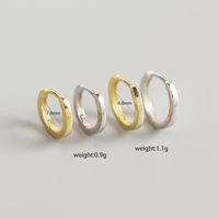 1 Pair Simple Style Geometric Circle Plating Sterling Silver Earrings main image 4