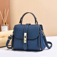 Women's Pu Leather Solid Color Streetwear Square Zipper Square Bag main image 2