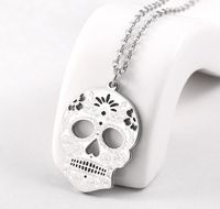 Funny Streetwear Skull 304 Stainless Steel Plating 18K Gold Plated Women's Pendant Necklace sku image 1