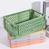 Casual Solid Color Plastic Storage Basket main image 5