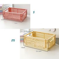 Casual Solid Color Plastic Storage Basket main image 2