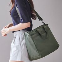 Women's Oxford Cloth Solid Color Elegant Square Zipper Handbag main image 6