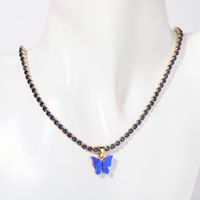 Kupfer Elegant Dame Überzug Schmetterling Halskette Mit Anhänger sku image 2