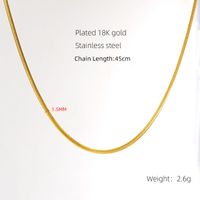 Rostfreier Stahl 18 Karat Vergoldet Basic Überzug Geometrisch Titan Stahl Halskette sku image 2