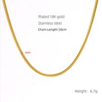Rostfreier Stahl 18 Karat Vergoldet Basic Überzug Geometrisch Titan Stahl Halskette sku image 4