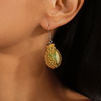 1 Pair Simple Style Commute Plant Alloy Plastic Drop Earrings main image 3