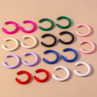 Wholesale Jewelry Simple Style Solid Color Plastic Ear Studs main image 7
