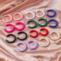 Wholesale Jewelry Simple Style Solid Color Plastic Ear Studs main image 4