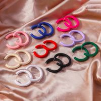 Wholesale Jewelry Simple Style Solid Color Plastic Ear Studs main image 5