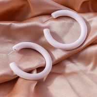 Wholesale Jewelry Simple Style Solid Color Plastic Ear Studs sku image 8