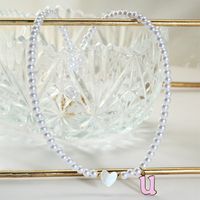 Dulce Carta Forma De Corazón Acero Inoxidable 304 Arílico Con Cuentas Esmalte Resina Chapados en oro de 18k Mujeres Collar Colgante sku image 19