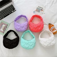 Girl's Nylon Solid Color Elegant Dumpling Shape Zipper Handbag main image 1