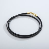 Simple Style Solid Color Leather Rope Plating Chain Unisex Necklace main image 1