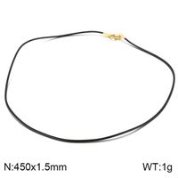 Simple Style Solid Color Leather Rope Plating Chain Unisex Necklace sku image 4