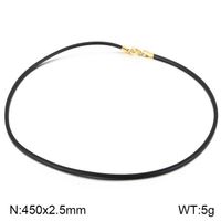 Simple Style Solid Color Leather Rope Plating Chain Unisex Necklace sku image 6