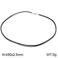 Einfacher Stil Einfarbig Lederseil Überzug Kette Unisex Halskette sku image 3