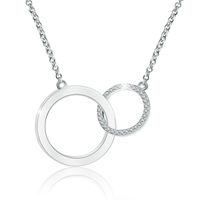 Simple Style Round Sterling Silver Plating Silver Plated Pendant Necklace sku image 1