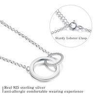 Simple Style Round Sterling Silver Plating Silver Plated Pendant Necklace main image 2