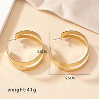 1 Pair Streetwear Korean Style Round Plating Alloy Gold Plated Earrings sku image 4